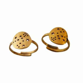 bague étoiles femme or ciel étoilé voie lactée
