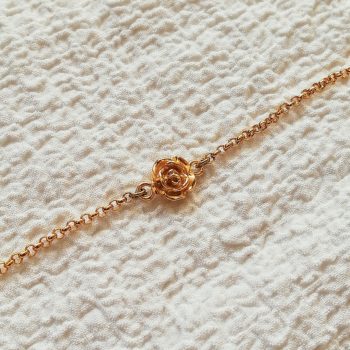 bracelet fleur or
