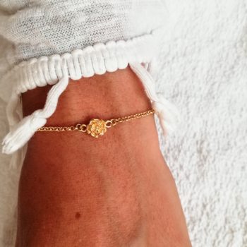 bracelet or fleur