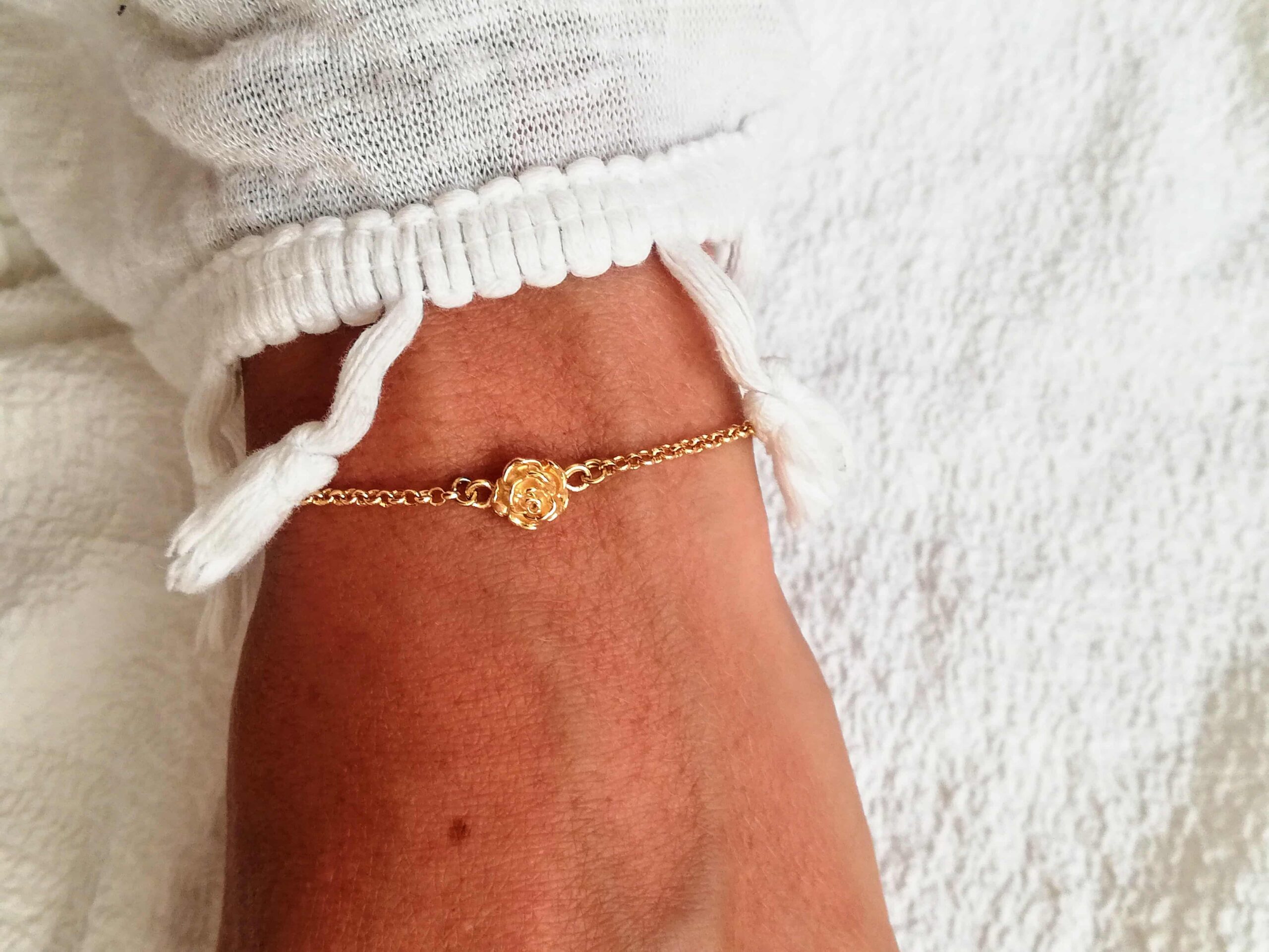 bracelet or fleur