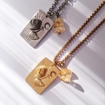 collier carte de tarot l'impératrice en or ou argent
