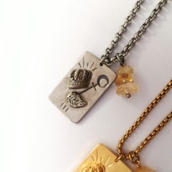 collier carte de tarot l'impératrice en or ou argent