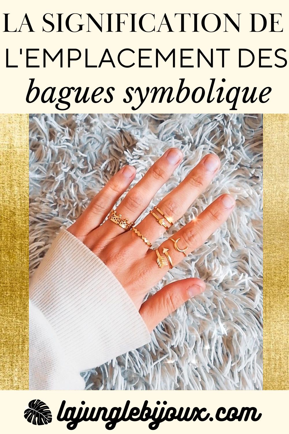 la signification de l'emplacement des bagues symbolique par doigt article de blog épingle pinterest